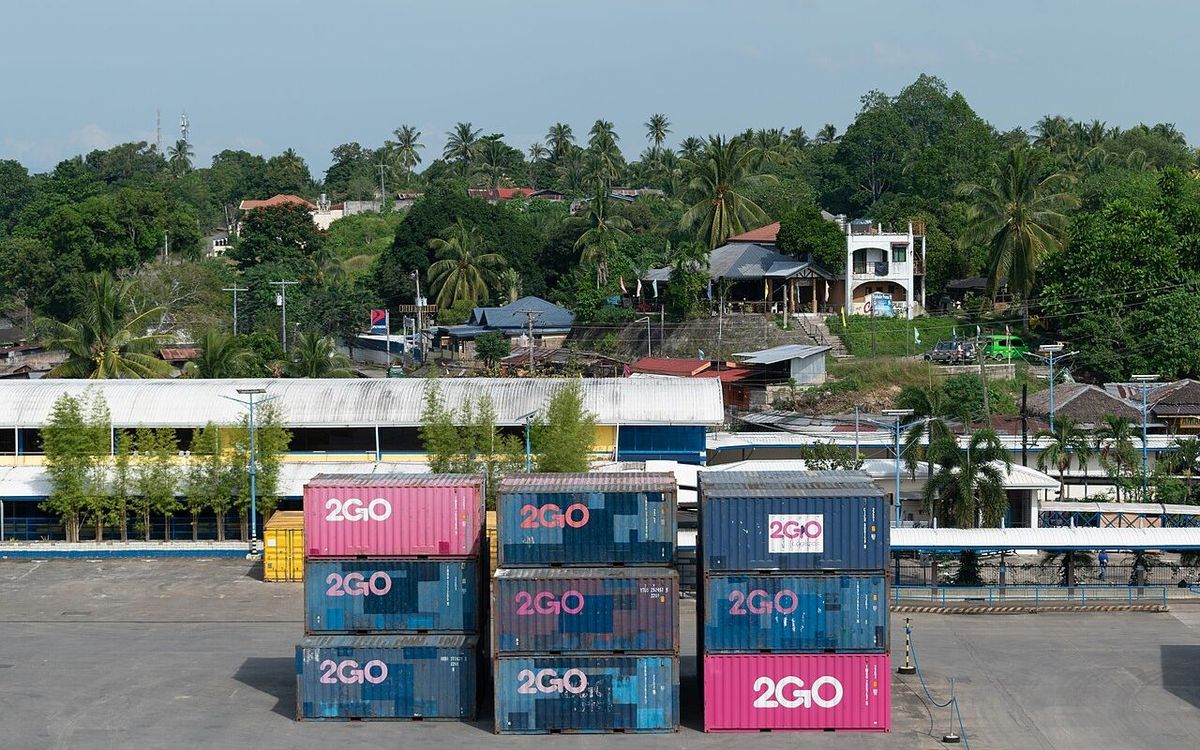Nasipit - shipping containers at the Port of Nasipit - Oct 2024